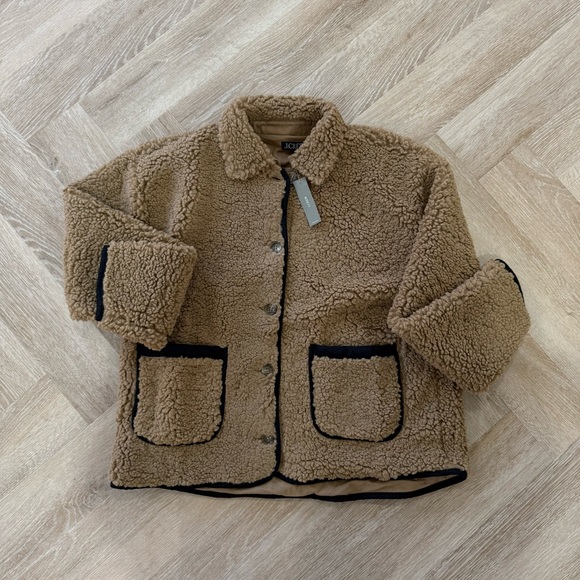 J. Crew Faux Sherpa Barn Jacket - Picture 3 of 7